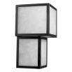 Cubist wall light with black bronze edges
