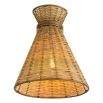 Wall lamp with rattan shade