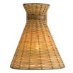Wall lamp with rattan shade