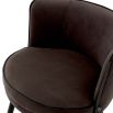 Wrap around back counter stool in sumptuous savona grey upholstery