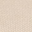 Cream linen upholstered bar stool with horizontal fluting and brass frame