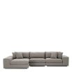 Grey linen upholstered lounge sofa