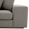 Grey linen upholstered lounge sofa