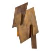 Wall lamp with abstract design in vintage brass finish