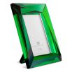 Green crystal glass picture frames in large