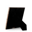 Burled wood photo frame with white boarder 