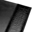 Black croc leather desk blotter