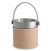 Three piece bar set with tan leather accents
