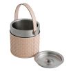 Three piece bar set with tan leather accents