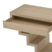 Stepped modern console table with two drawers in washed wood