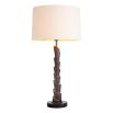 bronze highlight finish table lamp with wrapped styles silhouette