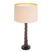 bronze highlight finish table lamp with wrapped styles silhouette