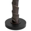 bronze highlight finish table lamp with wrapped styles silhouette