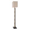 Floor lamp with illuminated alabaster panels down the length of the light