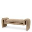 A modern bench by Eichholtz with a stunning sand coloured upholstery