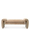 A modern bench by Eichholtz with a stunning sand coloured upholstery