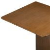 Sleek square top brass finish metal side table