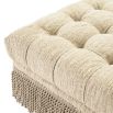 Classic opulent style ottoman with a tasseled base