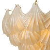 Tiered style chandelier feature stunning glass shells