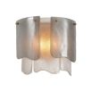 Smoked glass wall light with wavey silhouette