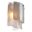 Smoked glass wall light with wavey silhouette