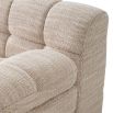 quilted sofa module in skyward sand coloured linen upholstery