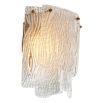 handcrafted textured glass wall lamp