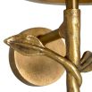 Wall lamp with stem design and linen shade