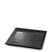 Set of two bar trays with faux croc leather pattern