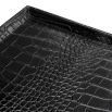 Set of two bar trays with faux croc leather pattern