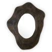 Mirror with bronze frame in rounded abstract design