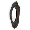 Mirror with bronze frame in rounded abstract design