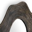 Mirror with bronze frame in rounded abstract design
