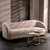 Curvaceous sofa in divine grey finish