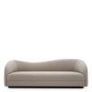 Curvaceous sofa in divine grey finish