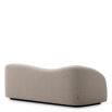 Curvaceous sofa in divine grey finish
