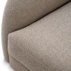 Curvaceous sofa in divine grey finish