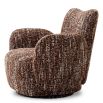 Merida Swivel Chair - Boucle Sonata Red