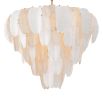 Inspired by the banana tree, the Saint Lucia Chandelier blends ceramic and textured glass, creating a unique and elegant focal point.