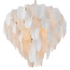 Inspired by the banana tree, the Saint Lucia Chandelier blends ceramic and textured glass, creating a unique and elegant focal point.