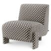 Modern chair in round, geometric design