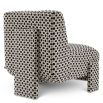 Modern chair in round, geometric design