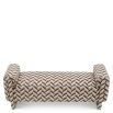 Contemporary style bench featuring geometric green design