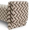 Contemporary style bench featuring geometric green design