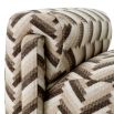 Contemporary style bench featuring geometric green design