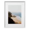 White framed beach artwork in set of 2  