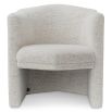 Compact armchair in sumptuous off-white boucle finish