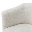 Compact armchair in sumptuous off-white boucle finish