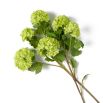 The Snowball Green Hydrangeas Bouquet features 36 lifelike blooms in soft green tones, adding serene, lasting elegance to any space.