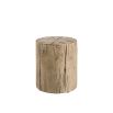 Side table with wooden appearance made of magnesium oxide
